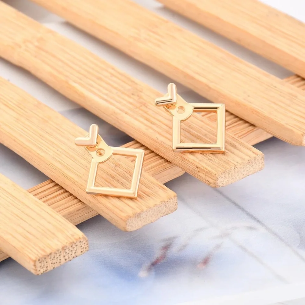 Earrings, 🎁Special Deal 🎁Geometric Ear Jackets, Square Ear Jackets, - Picture 5 of 6